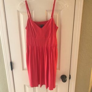 Bright orange Express sun dress